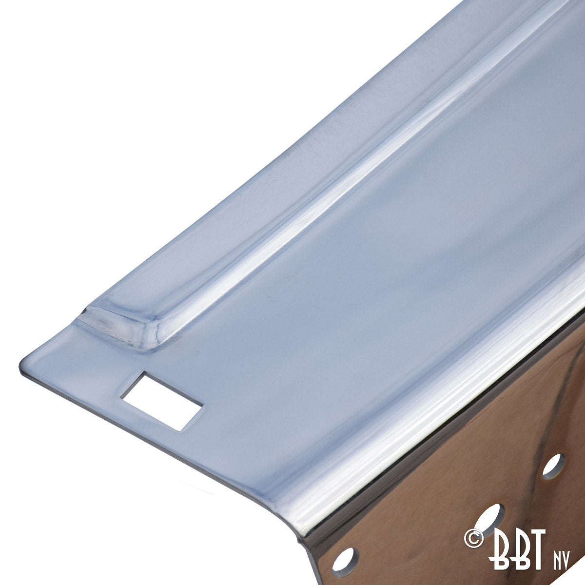 Bumper voor, chroom met bumperrubber detail — T3