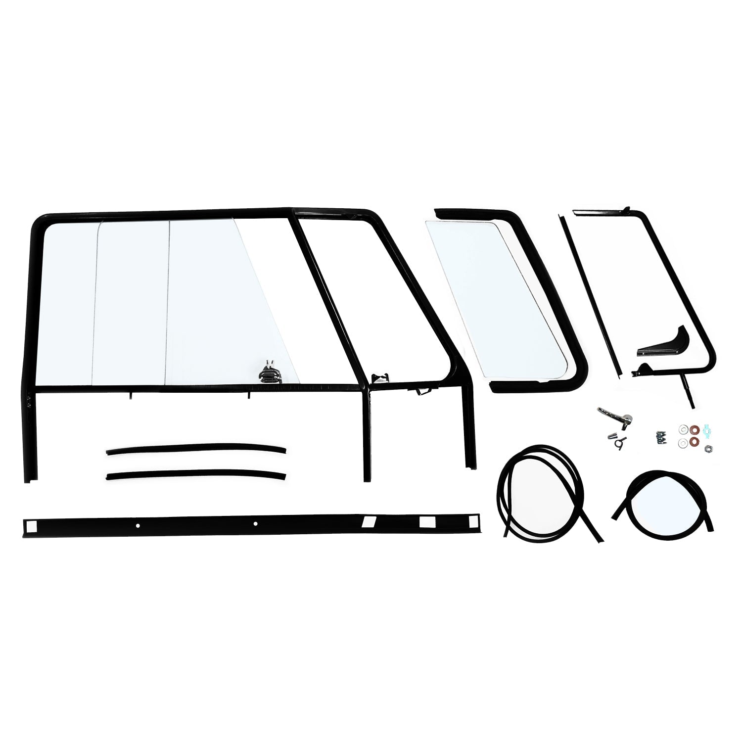 Deur raam kader compleet kit, rechts voor T1 — VintageDub