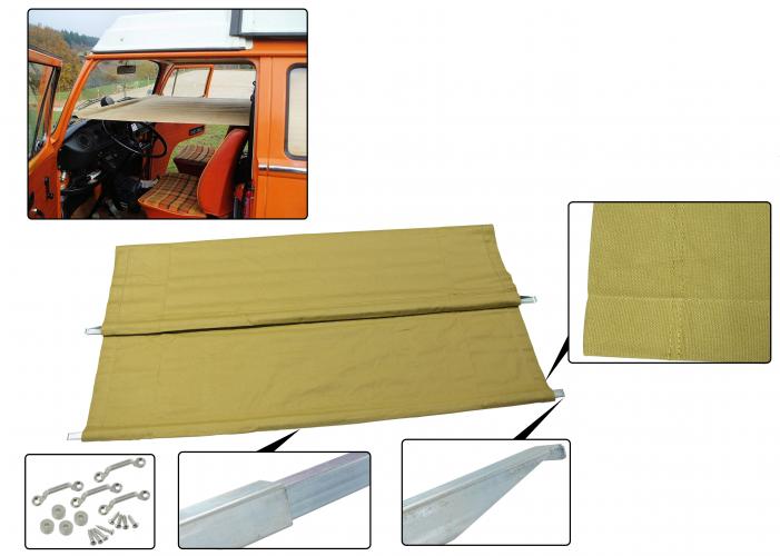 VW T2 Bus | Cab child bunk with adjustable poles and fitting kit, Westfalia, 8/1967-7/1979