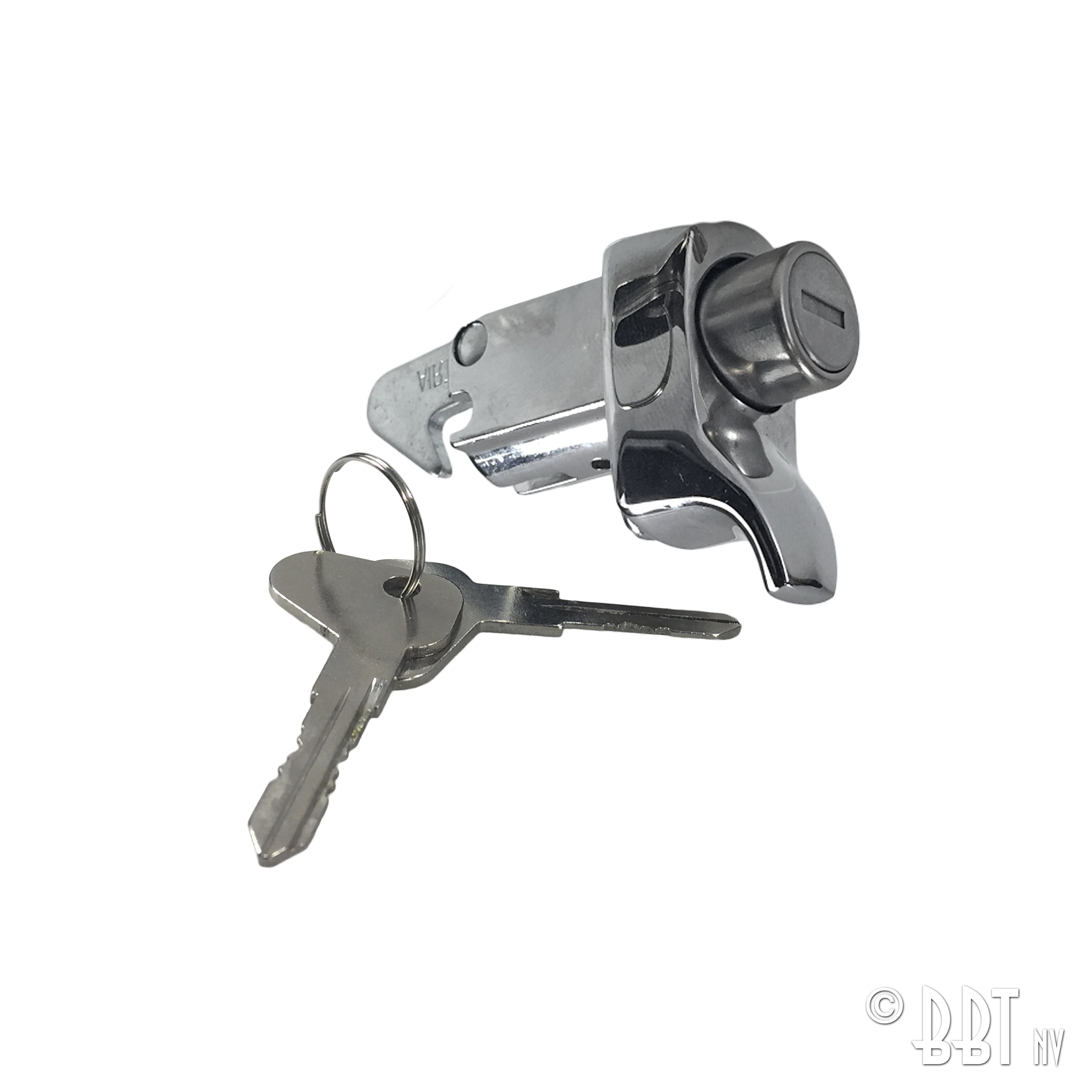 Motorklepslot met sleutel, Chroom TQ voor T2 — VintageDub