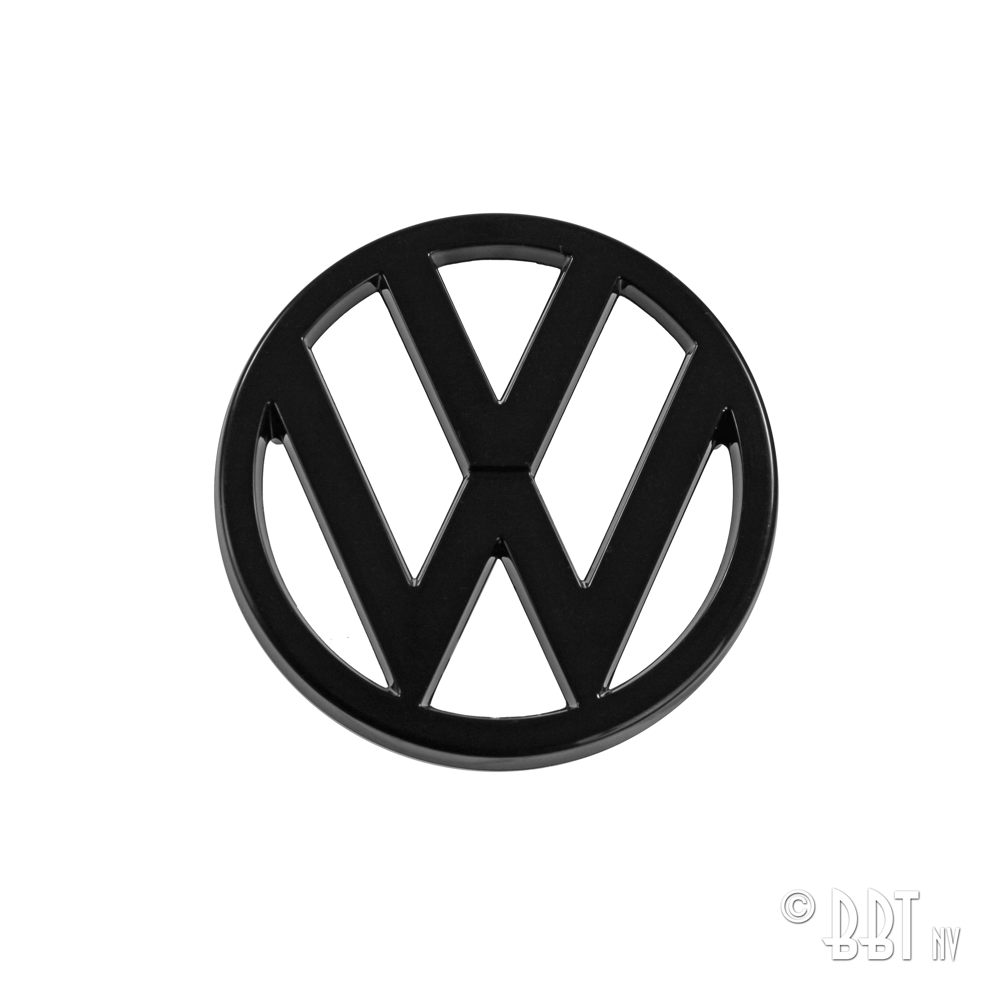 Embleem VW vooraan zwart - 95mm (orgineel) — VintageDub
