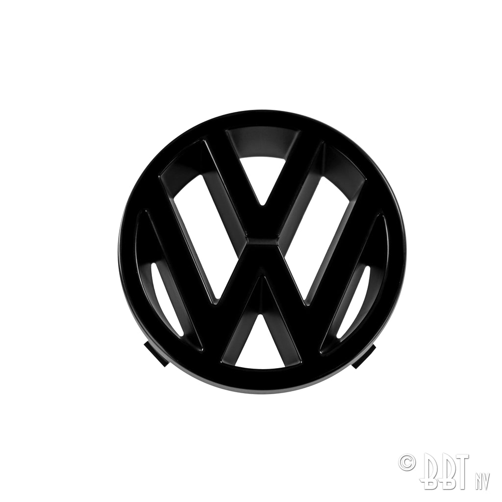Embleem VW vooraan zwart - 125mm (orgineel) voor T2 — VintageDub