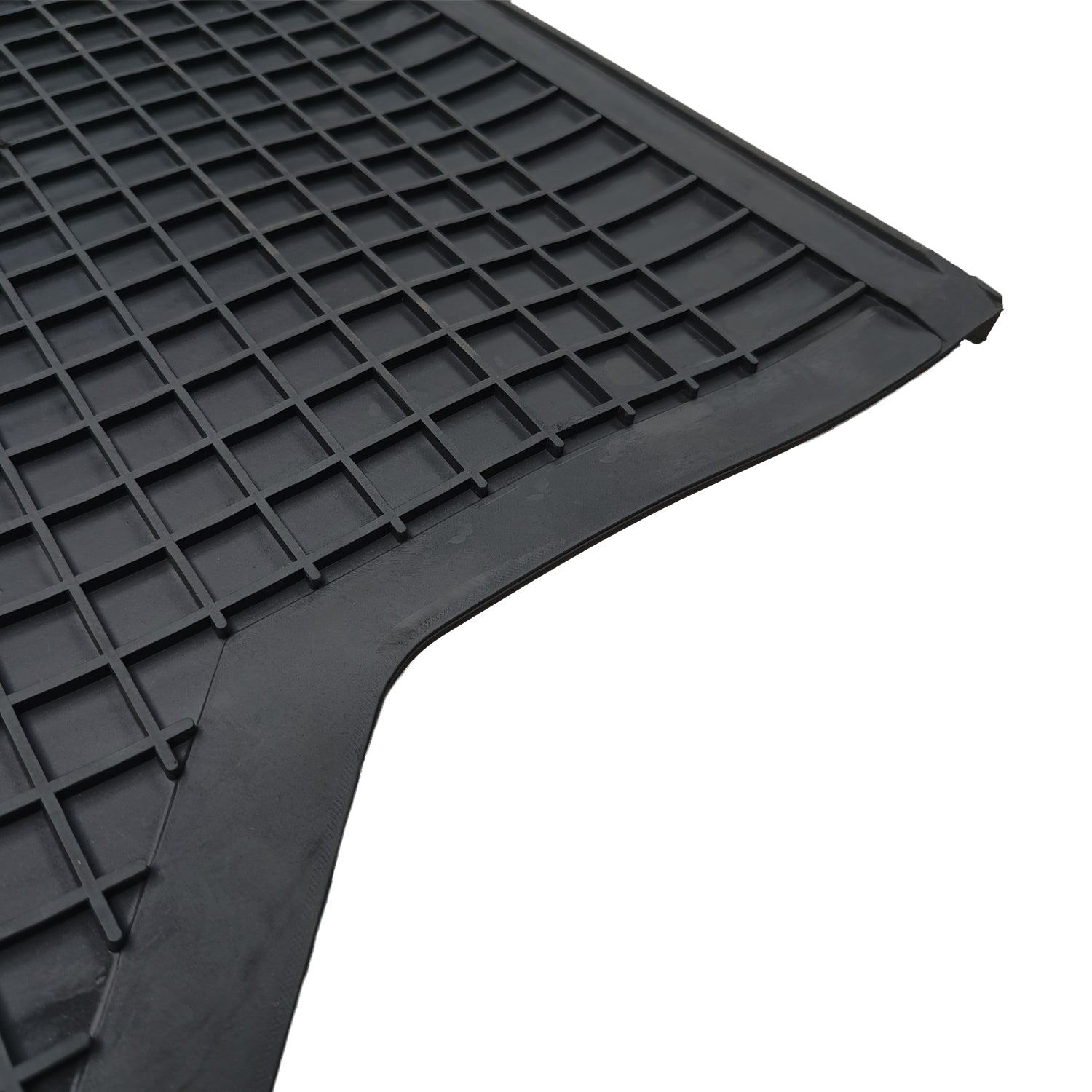 Rubber vloermat vooraan zwart detail — T2 67-72