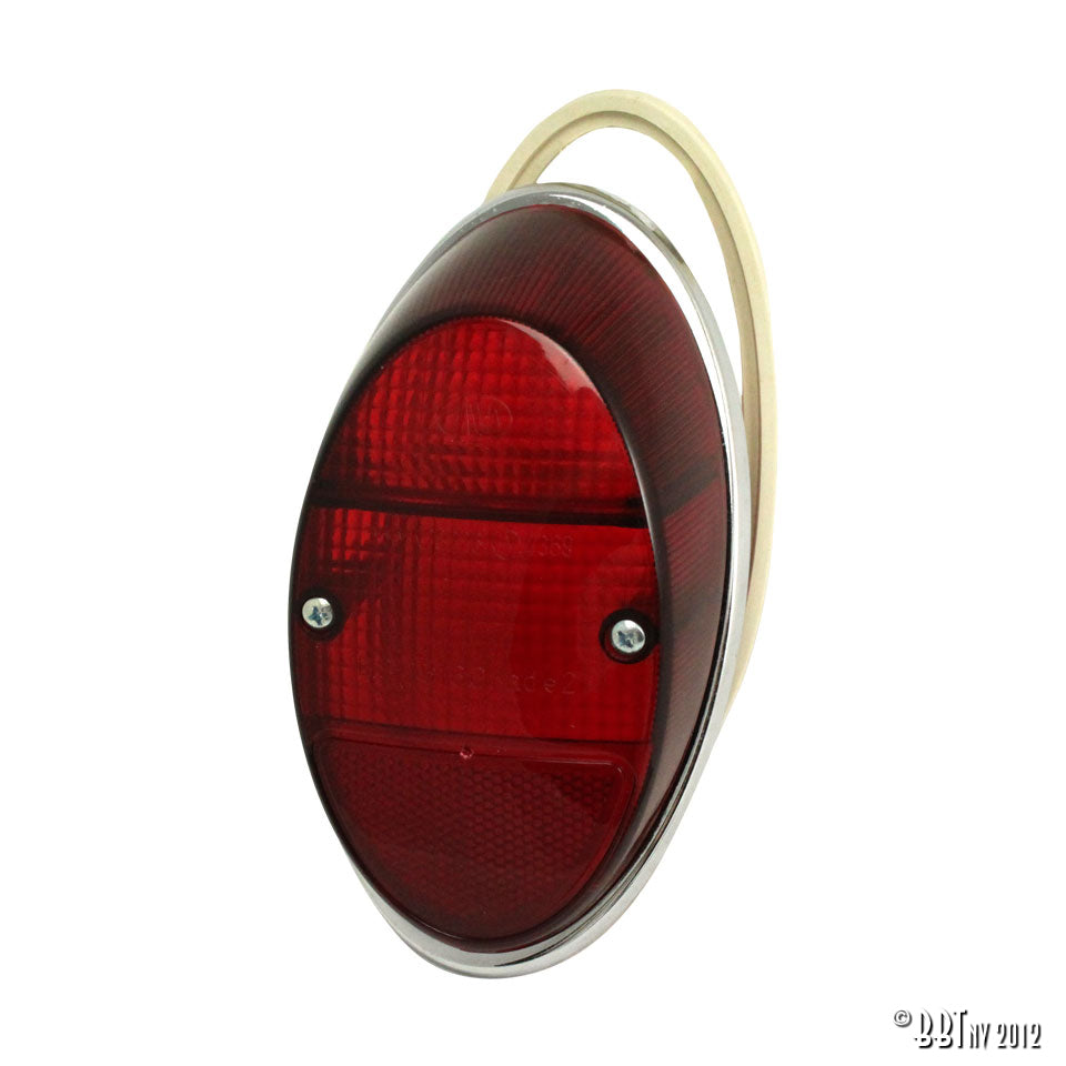 Achterlicht glas (USA) TQ, met ring en rubber voor Kever — VintageDub