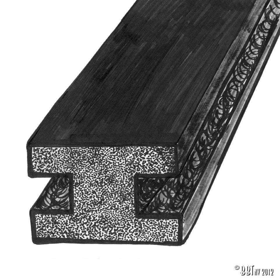 Rubber rond motor schuimrubber, Duitse VEWIB kwaliteit detail — T2