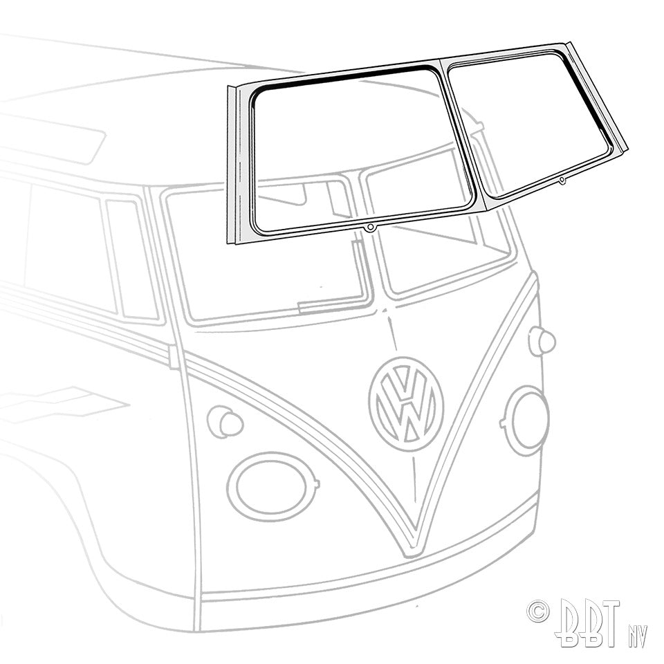 Ruitrand vooraan, compleet detail — T1
