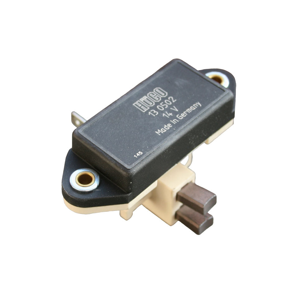 Spaningsregelaar alternator, intern met koolborstels detail — T1, T2, Kever, KG