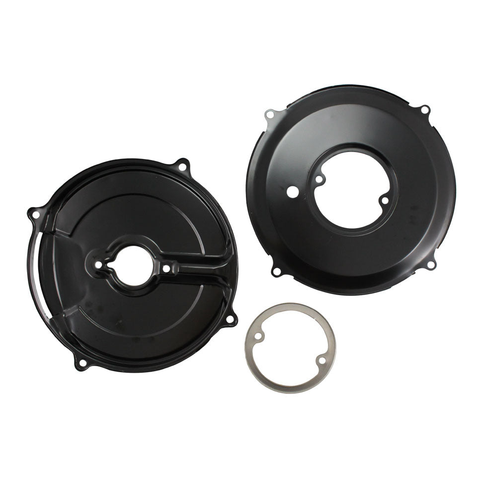 Achterplaten dynamo/alternator 105mm (3 delig) - zwart detail — T1, T2, Kever, KG