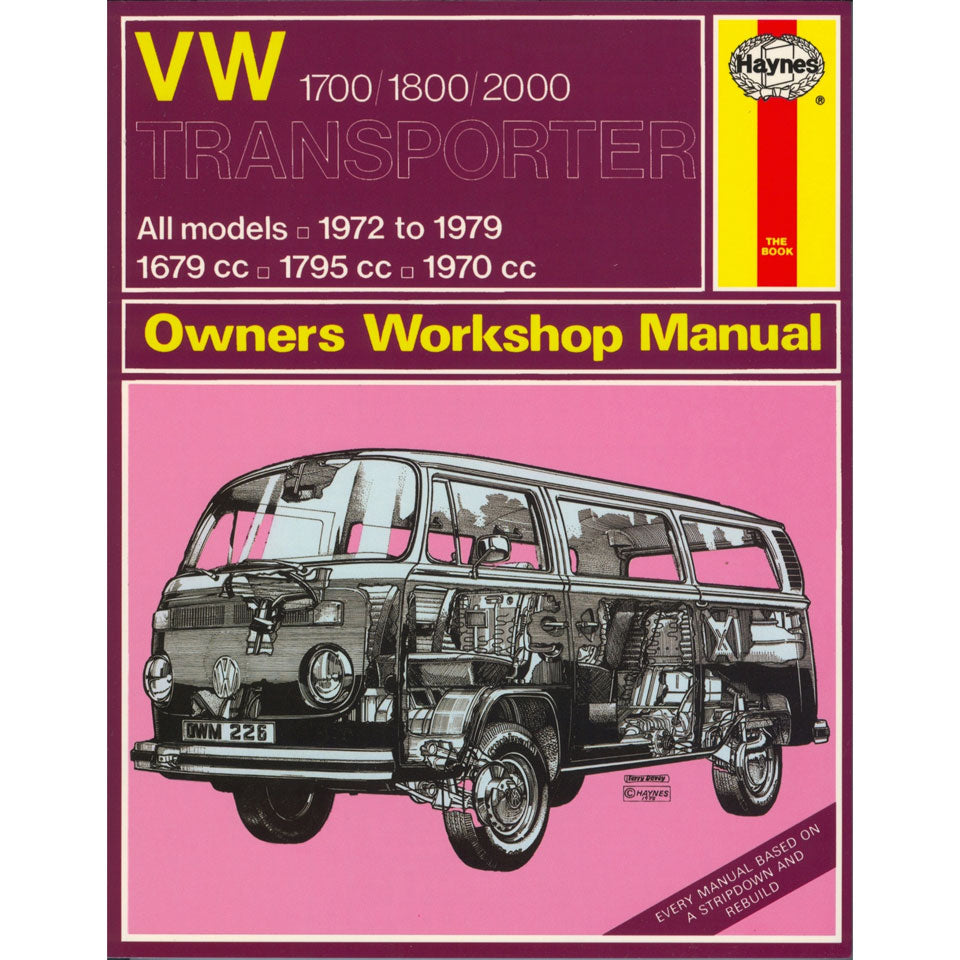 VW 1700/1800/2000 Transporter Manual, Engels, J.H. Haynes detail — T2