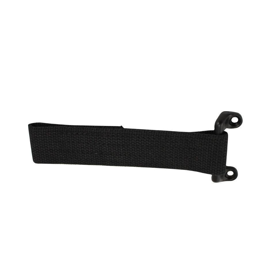 Deurstrap zijlaaddeur (175mm), met beugel, zwart detail — T1