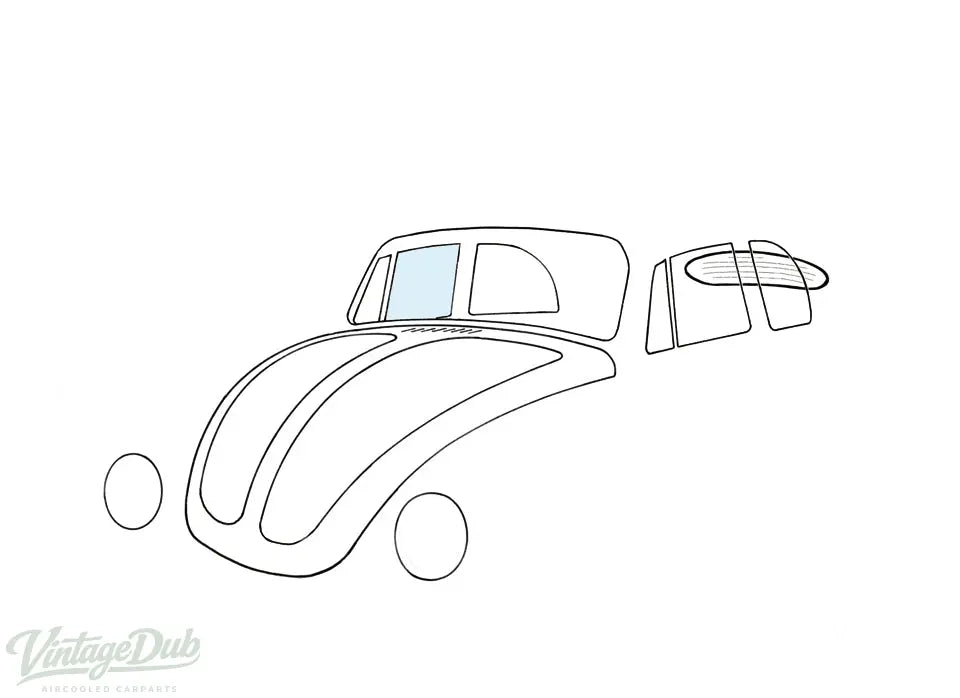 Deurruit rechts, Cabrio detail — Kever