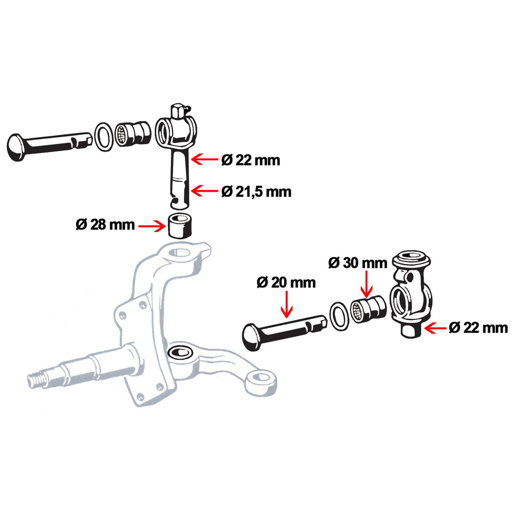 King en Link-pin compleet kit detail — T1