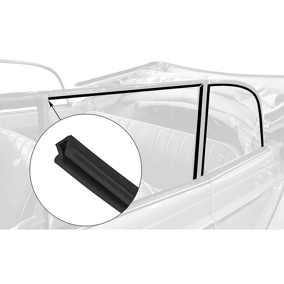 VW Beetle | Side Window/Window Frame Rubbers Convertible (5 meters) | 151 837 439B + 151 845 321