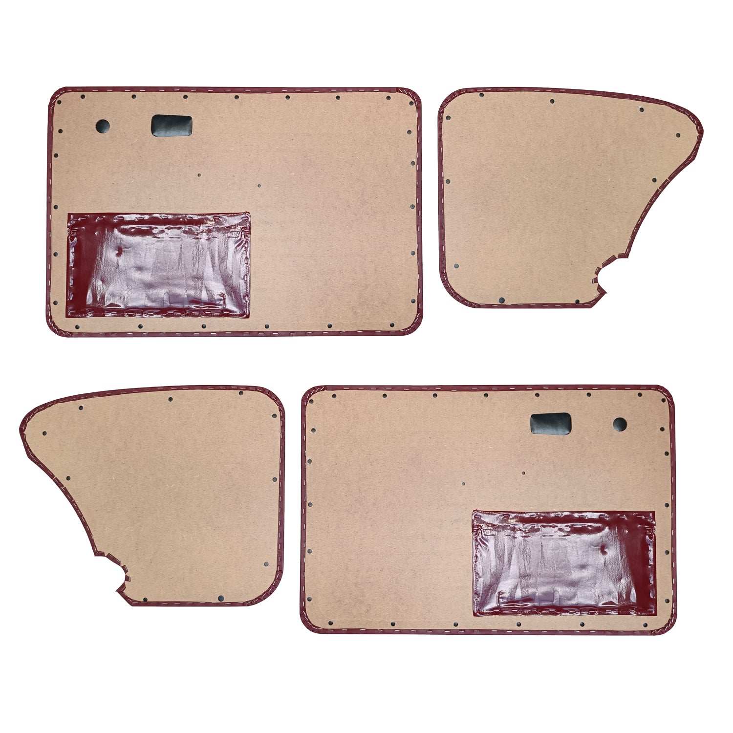 VW Beetle | Door panel set, burgundy