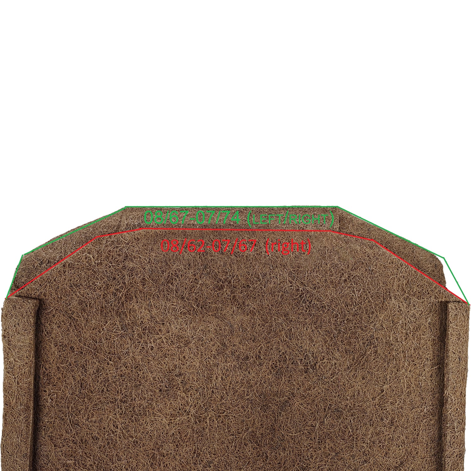 VW T1 Bus - T2 Bus | Seat padding bottom - front - 1-seat | 08/62-07/74 | 211 881 369C