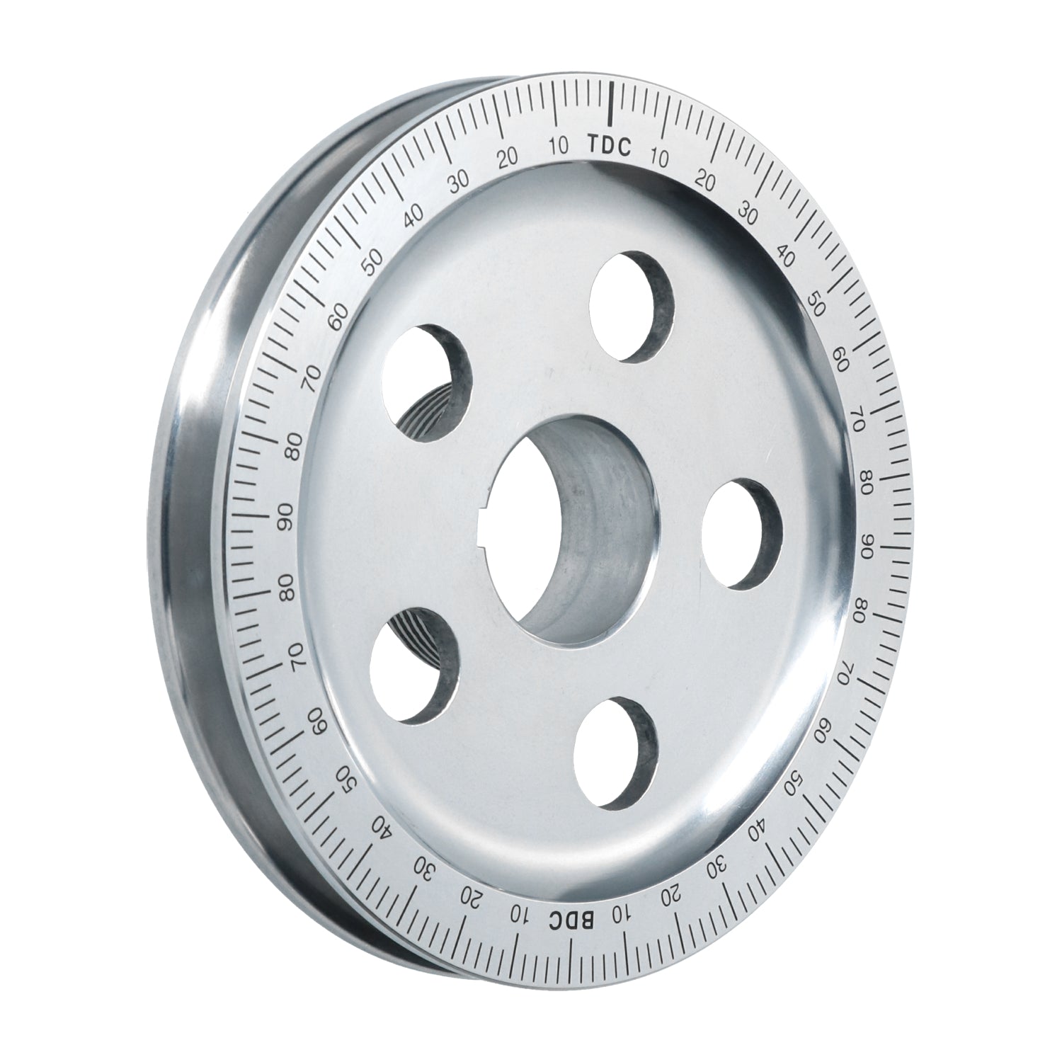 VW T1 Bus, T2 Bus, Beetle, KG | Pulley aluminium 145mm (with holes), black scale