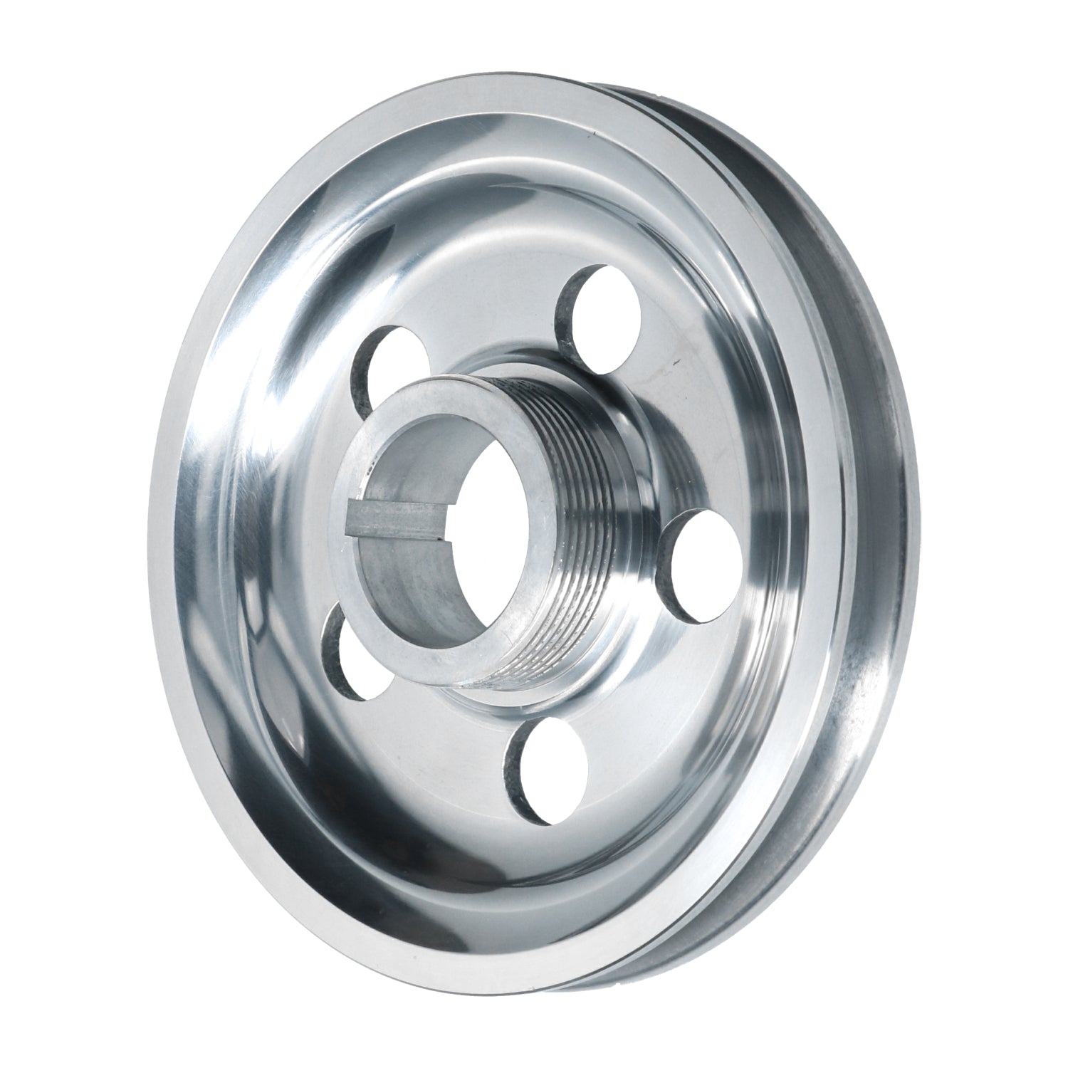 VW T1 Bus, T2 Bus, Beetle, KG | Pulley aluminium 145mm (with holes), black scale