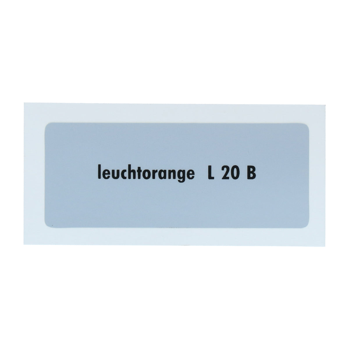 Kleurcode sticker L20B - leuchtorange voor VW T1 Bus, T2 Bus, Kever en Karmann Ghia - VintageDub