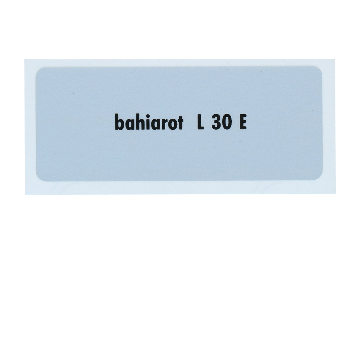 Kleurcode sticker L30E - bahiarot voor VW T1 Bus, T2 Bus, Kever en Karmann Ghia - VintageDub