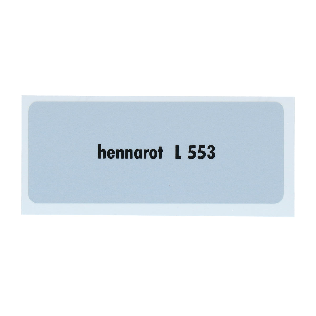 Kleurcode sticker L553 - hennarot voor VW T1 Bus, T2 Bus, Kever en Karmann Ghia - VintageDub