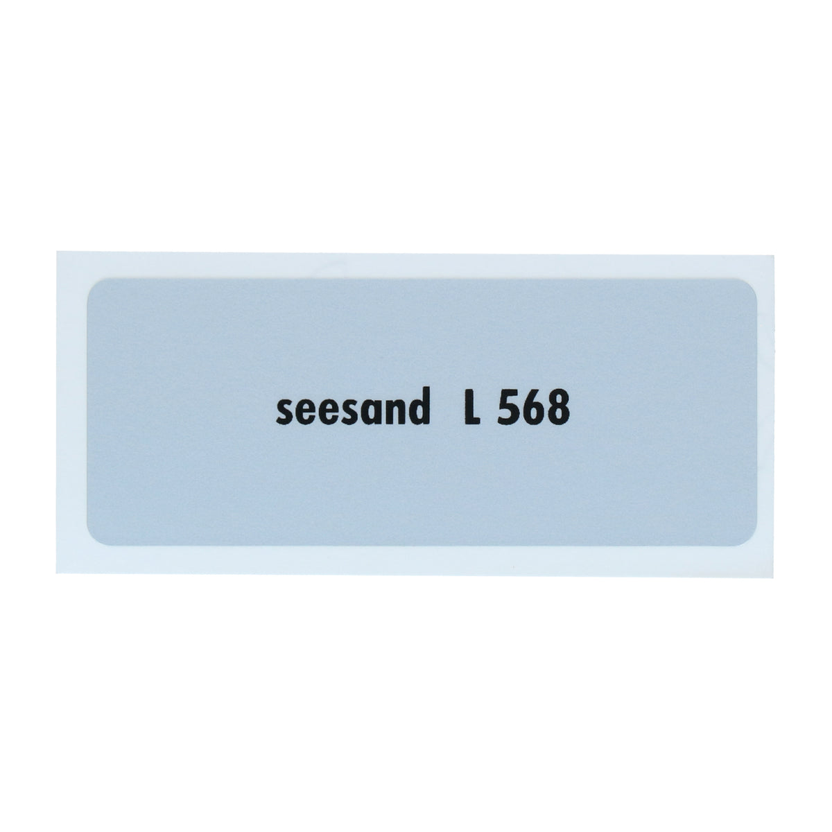 Kleurcode sticker L568 - seesand voor VW T1 Bus, T2 Bus, Kever en Karmann Ghia - VintageDub
