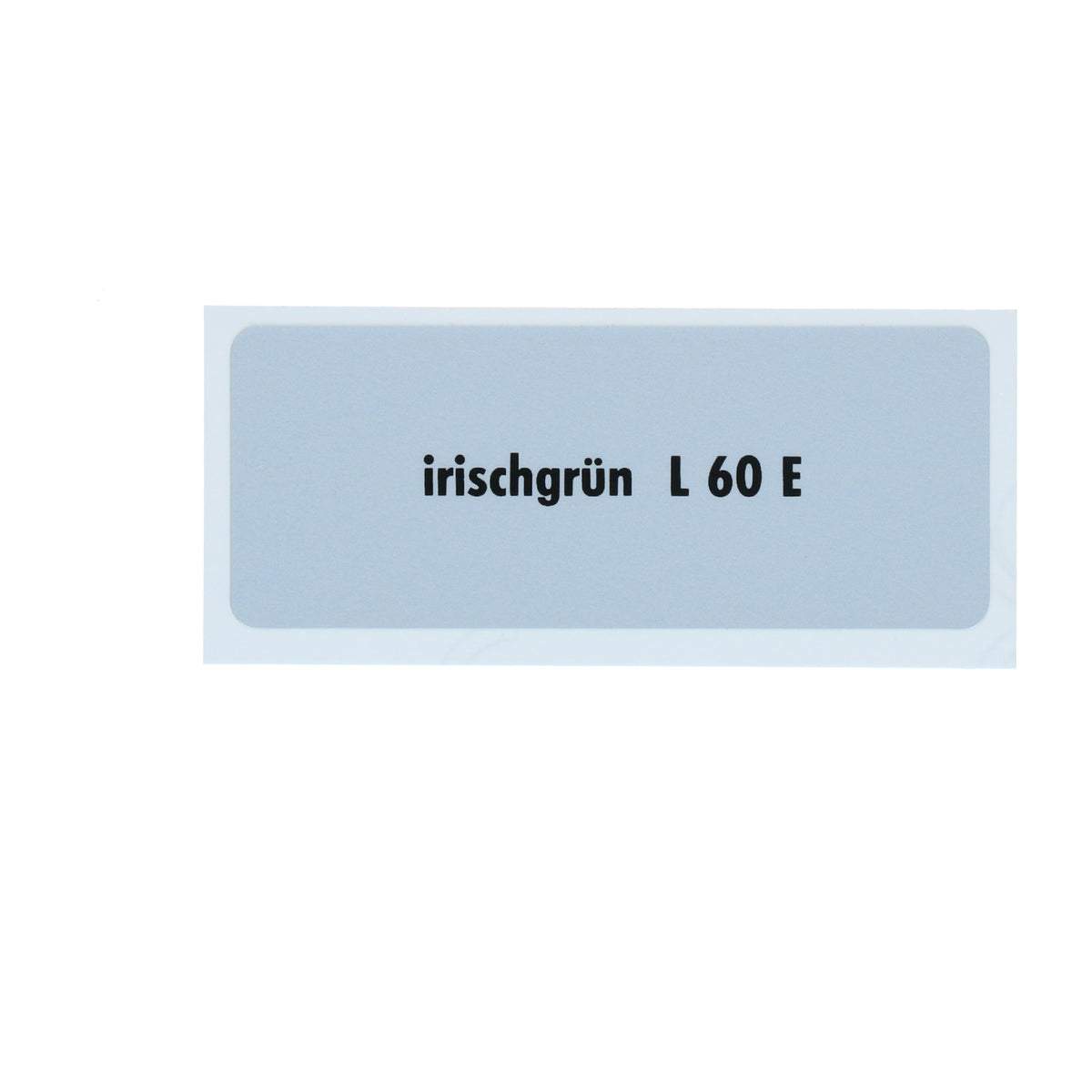 Kleurcode sticker L60E - irischgrün voor VW T1 Bus, T2 Bus, Kever en Karmann Ghia - VintageDub