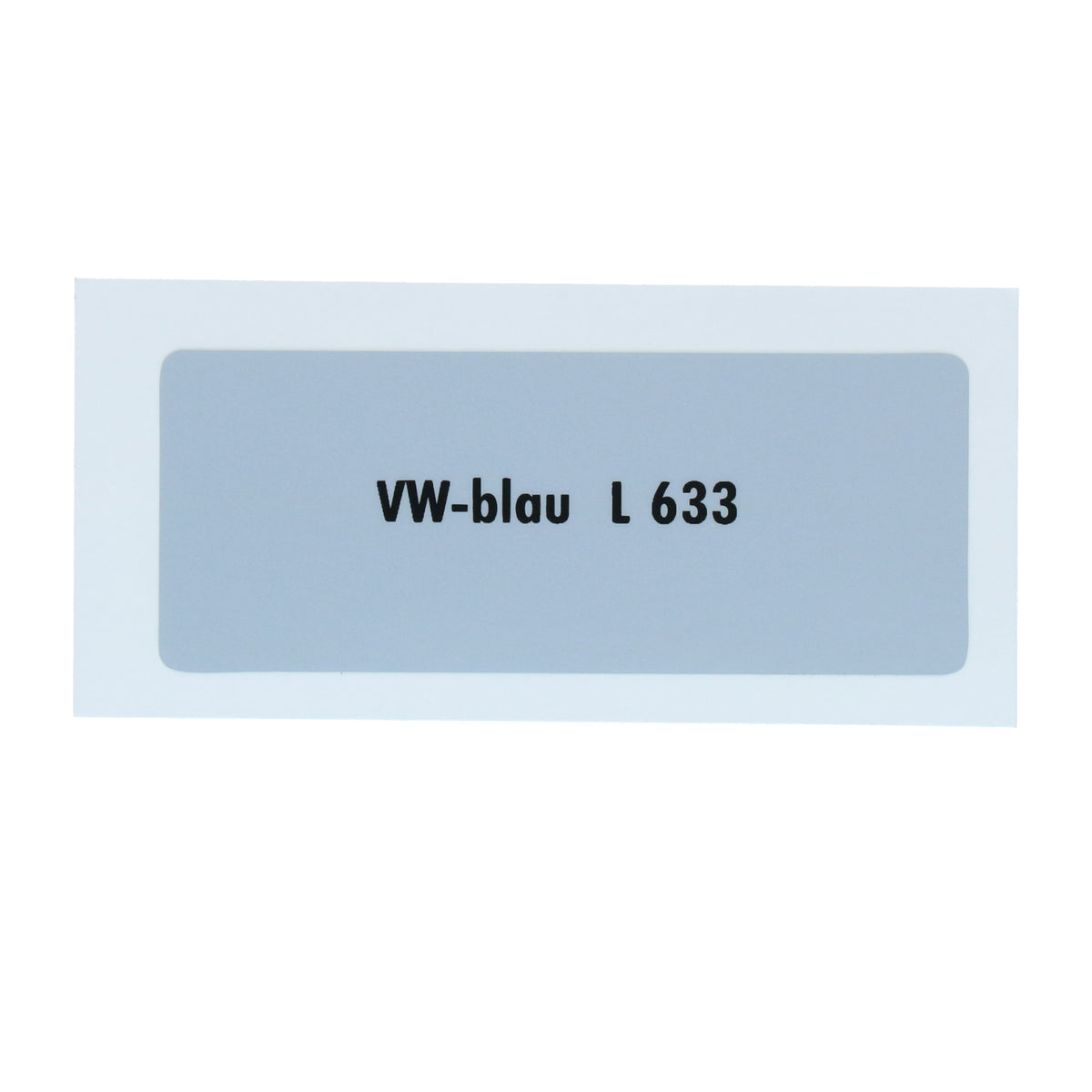 Kleurcode sticker L633 - VW-blau voor VW T1 Bus, T2 Bus, Kever en Karmann Ghia - VintageDub
