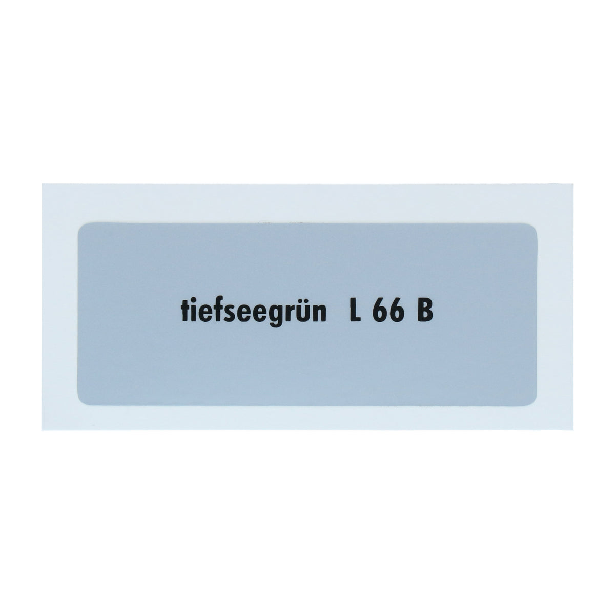 Kleurcode sticker L66B - tiefseegrün voor VW T1 Bus, T2 Bus, Kever en Karmann Ghia - VintageDub