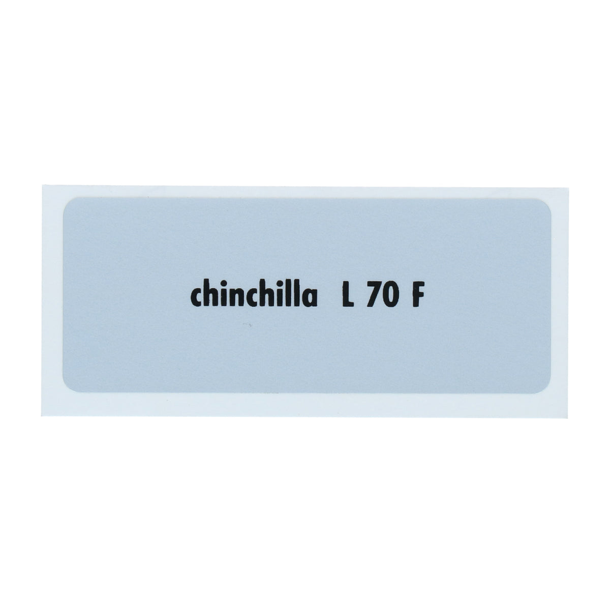 Kleurcode sticker L70F - chinchilla voor VW T1 Bus, T2 Bus, Kever en Karmann Ghia - VintageDub