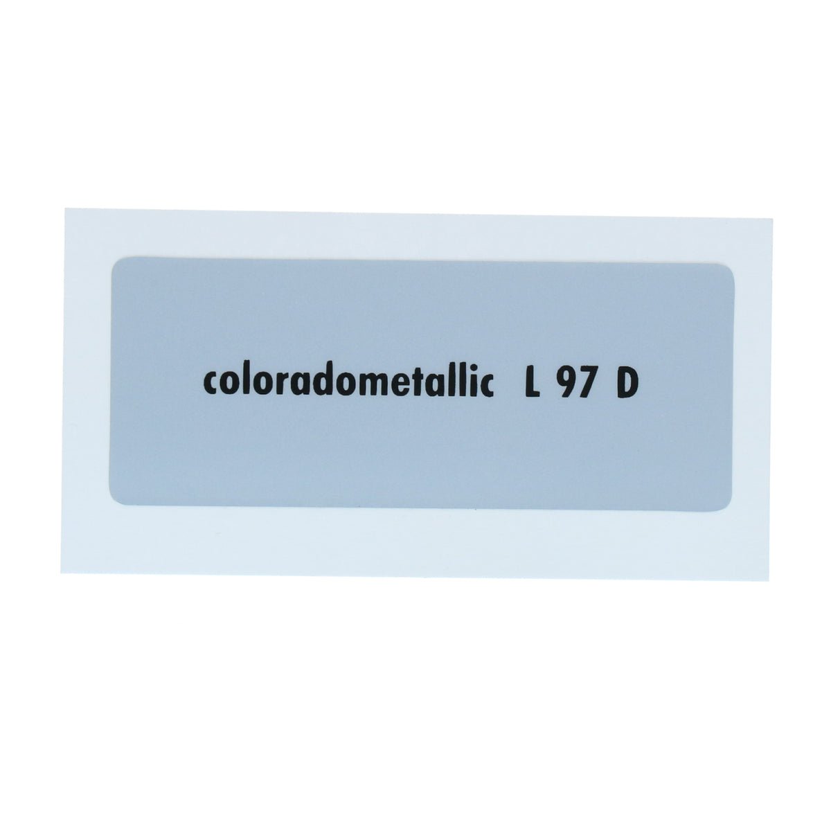 Kleurcode sticker L97D - coloradometallic voor VW T1 Bus, T2 Bus, Kever en Karmann Ghia - VintageDub