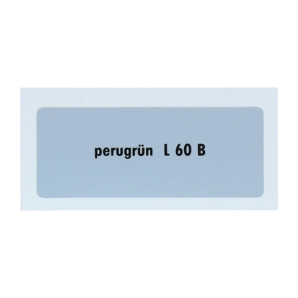 Kleurcode sticker L60B - perugrün voor VW T1 Bus, T2 Bus, Kever en Karmann Ghia - VintageDub
