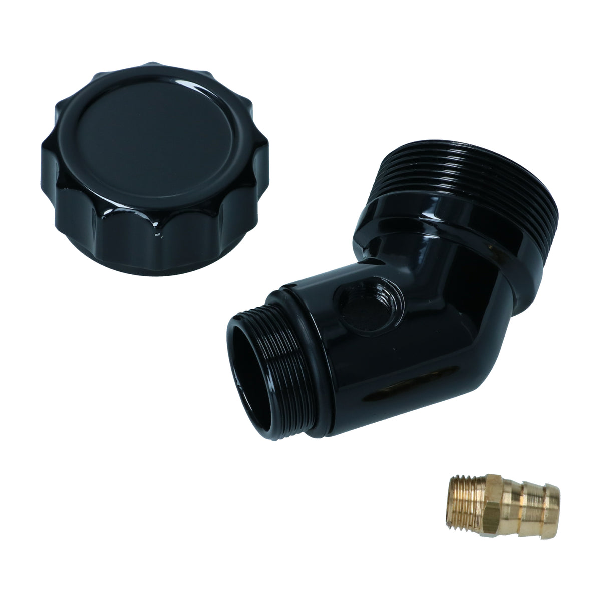 VW T1 Bus, T2 Bus, Beetle, KG | Vertical oil filler aluminium, billet cap black | Type1 12/13/15/1600cc