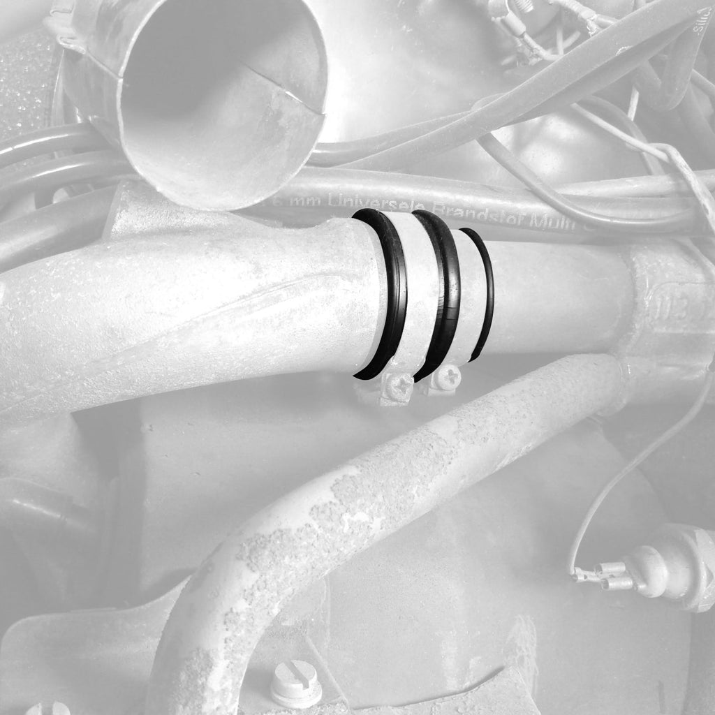 Rubber mof inlaatspruitstuk 1600cc, zwart detail — T1, T2, Kever, KG