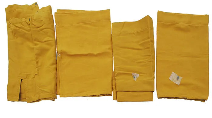VW T2 Bus Curtains set, yellow, 10 pieces, Westfalia, 8/1967-7/1979