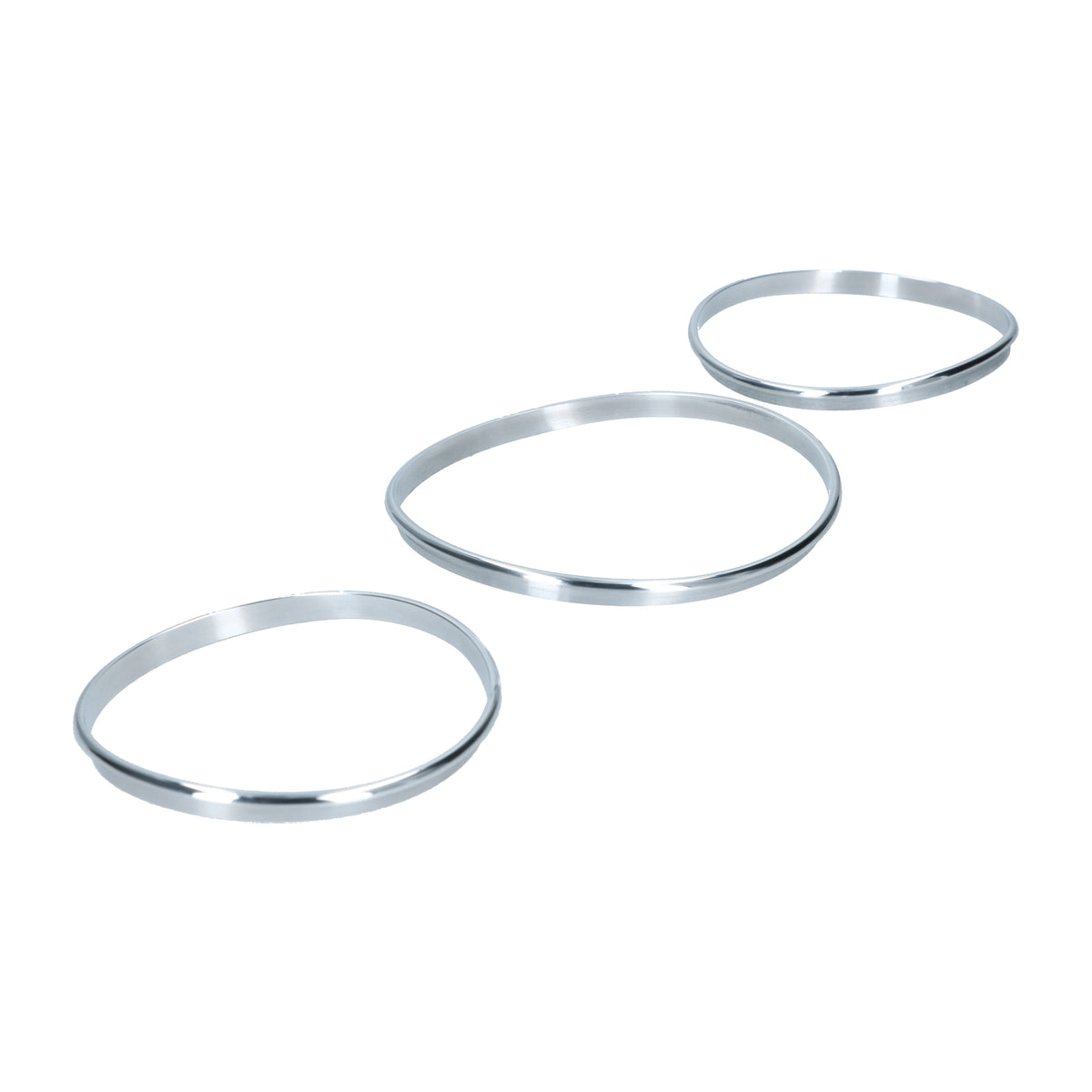 VW T2 Bus | Ring set instrument panel 3-piece (Aluminium)