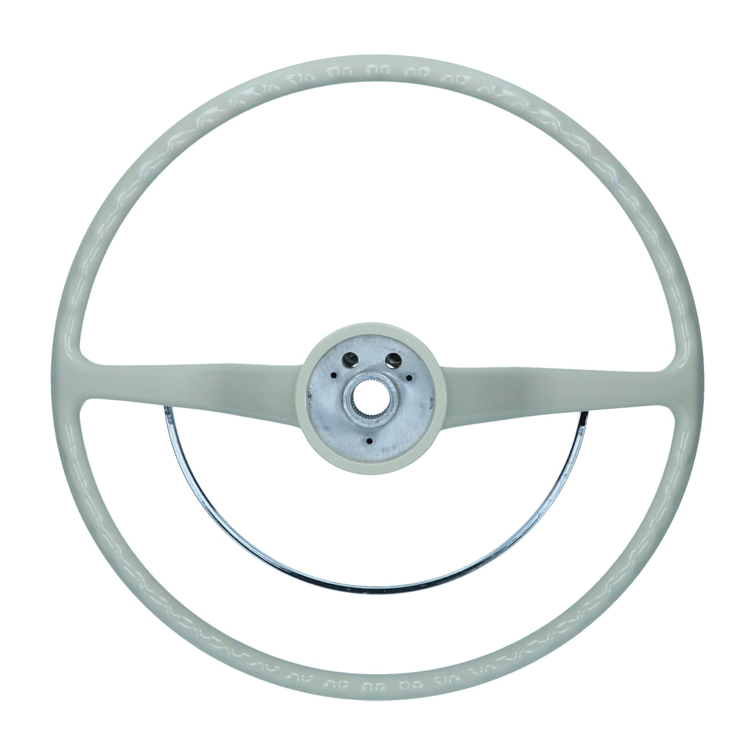 Stuur met claxonbeugel, zilver-beige detail — Kever, KG