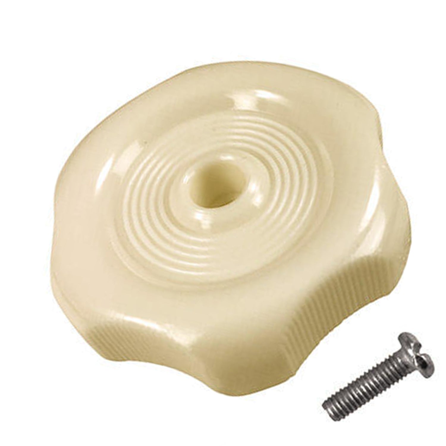 Draaiknop Westfalia louvre raam (crème) detail — T2