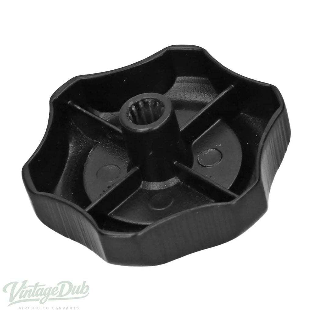 VW T2 draaiknop Westfalia lamellenraam louvreruit – Zwart metaal — VintageDub