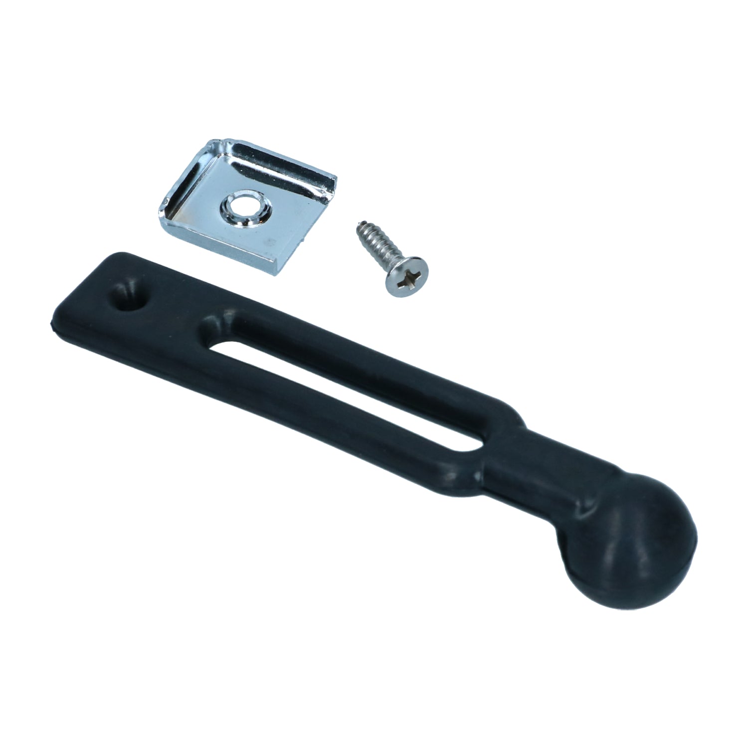 Rubberstrap achterstoel + montage kit, zwart detail — KG