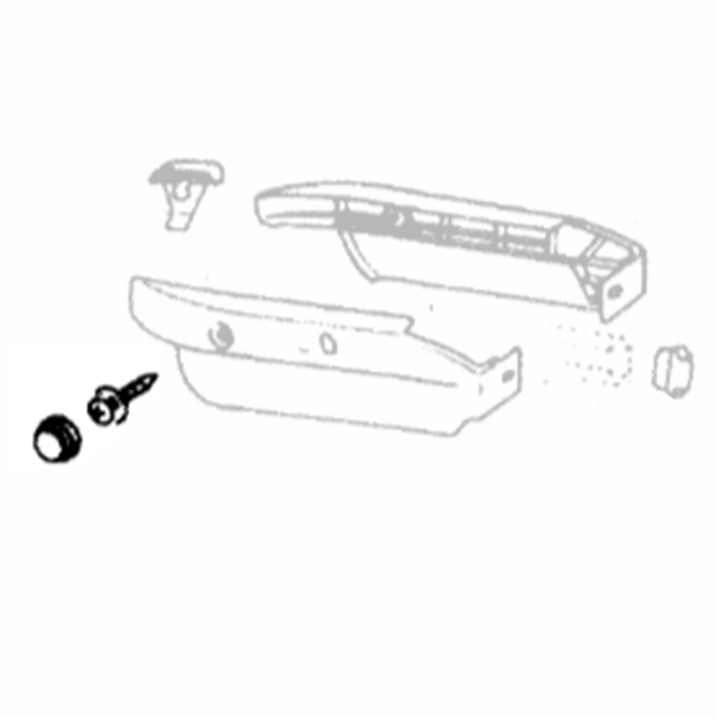 VW Beetle | Screw + cap seat cover plate | 08/72-07/75 | 411 881 319 + 411 881 331C