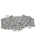 Curtain complete set 10 pieces, chequered brown/yellow/white, Westfalia, 8/1967-7/1973