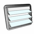 Westfalia louvre ruit, lamel voor T1 — VintageDub