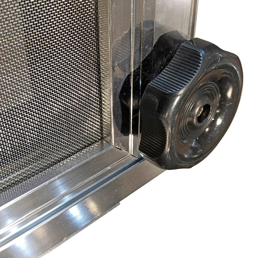 Westfalia louvre raam compleet, knop rechts detail — T2