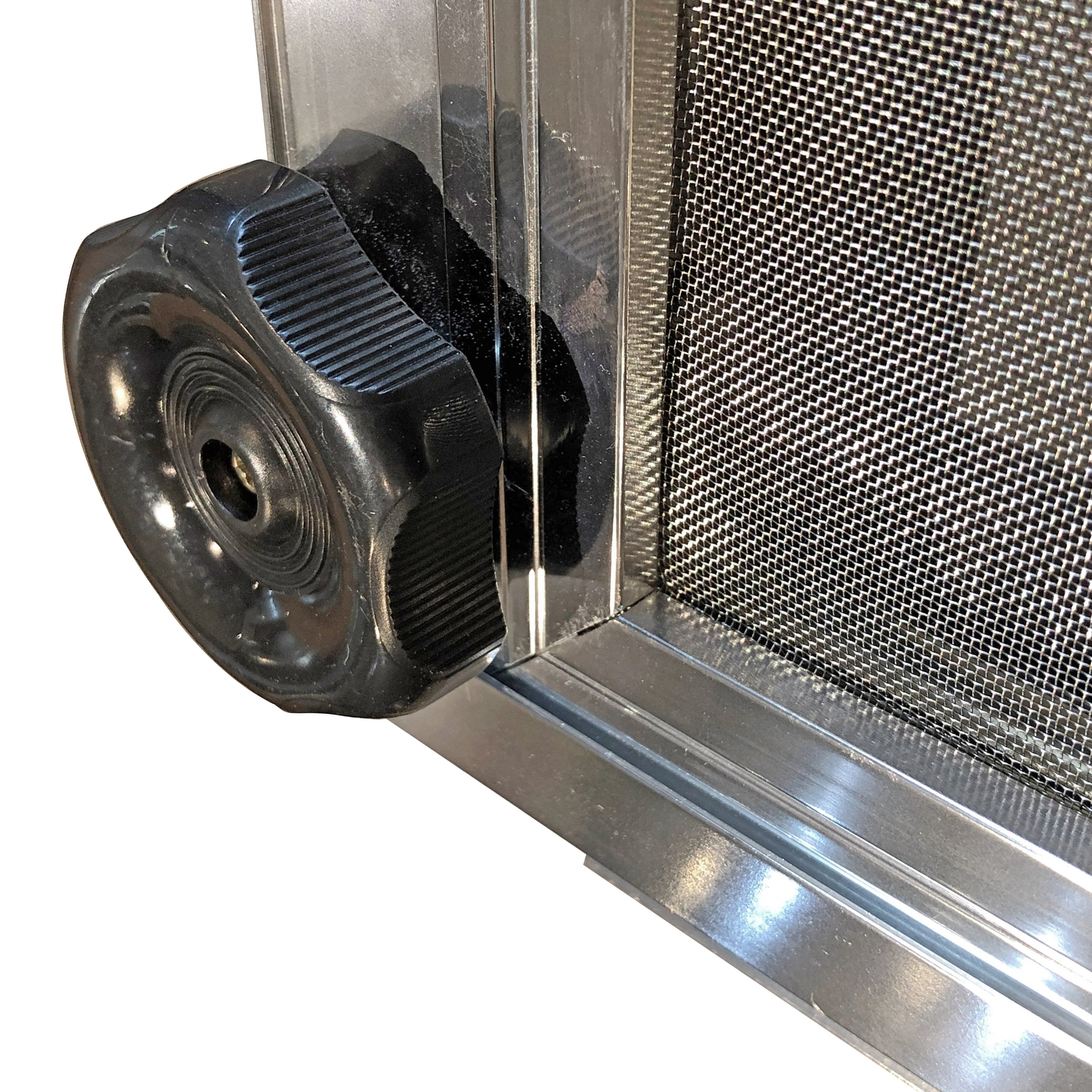 Westfalia louvre raam compleet, knop links detail — T2