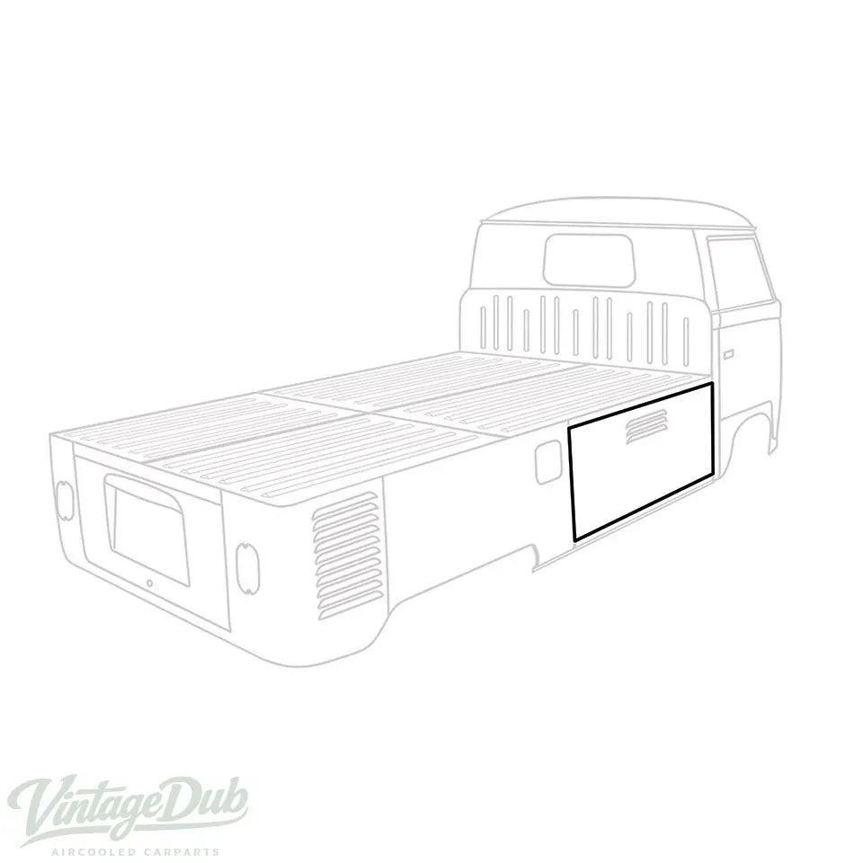 Zijlaaddeurrubber Pick Up, links of rechts, Compleet voor een deur voor T1, T2 — VintageDub