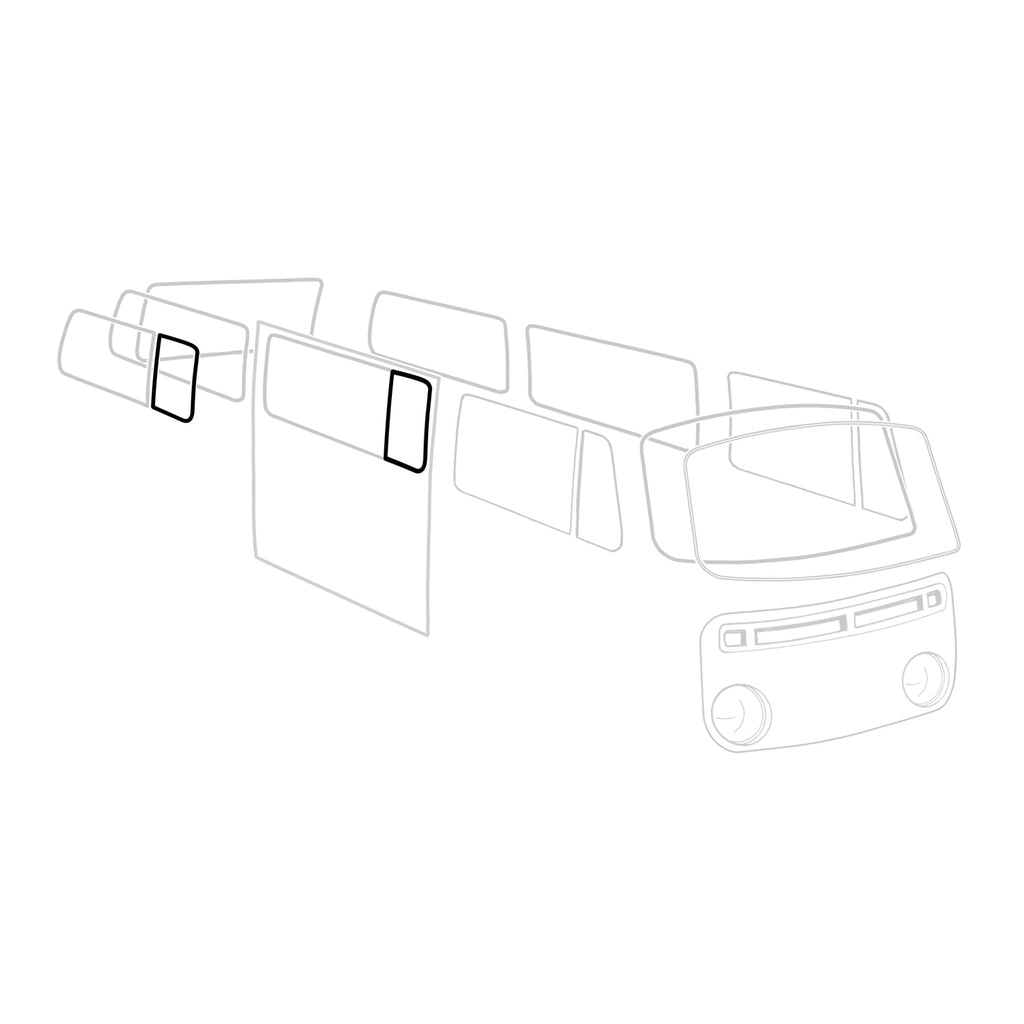 Tochtruitrubber midden & achter, L/R detail — T2