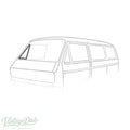 Tochtruitrubber deur open, rechts — VintageDub