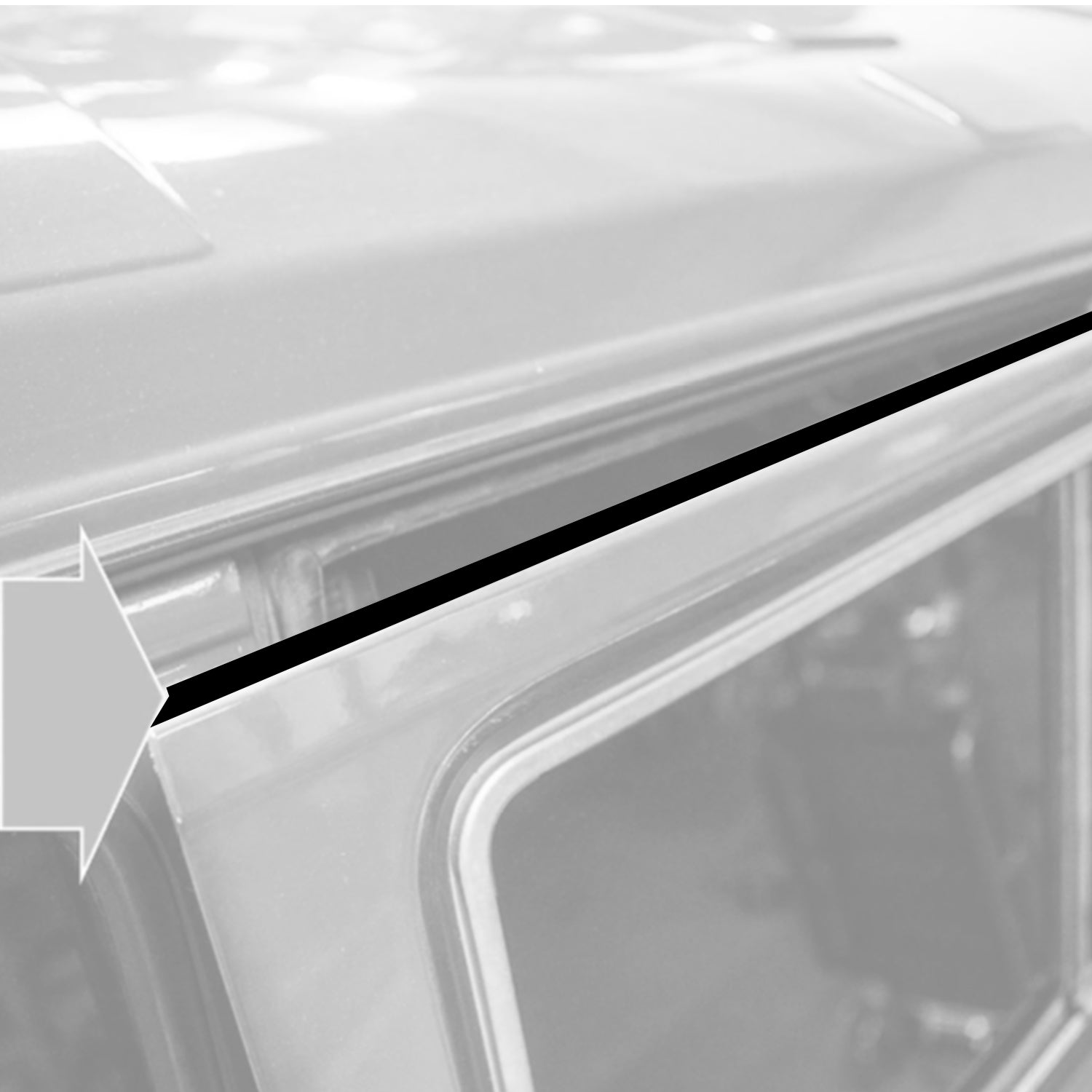 Afdeklijst op schuifdeur bovenaan detail — T3