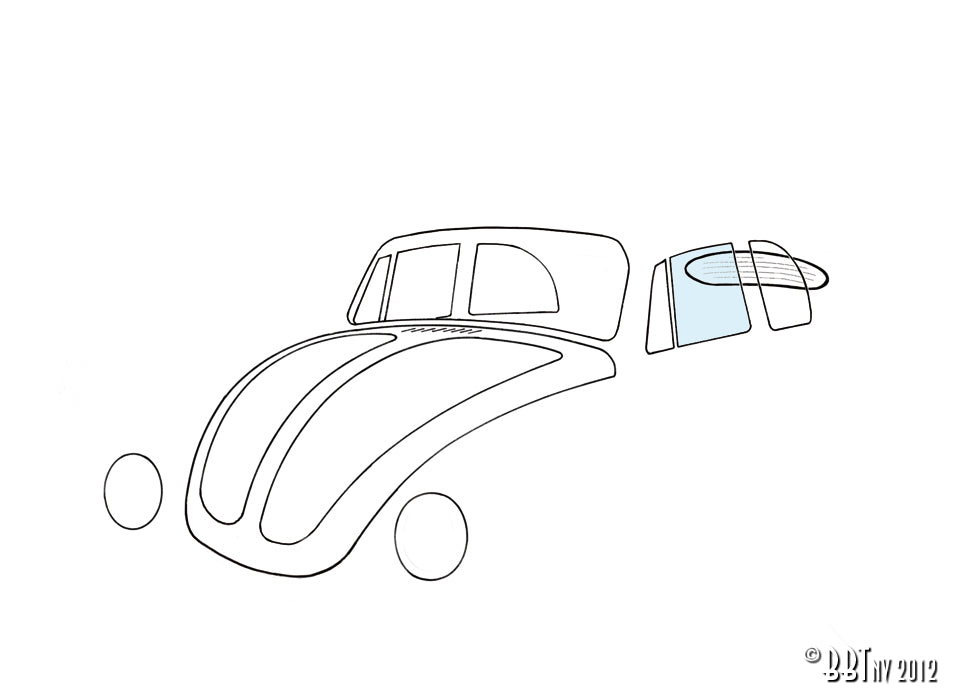 Deurruit links, Cabrio voor Kever — VintageDub