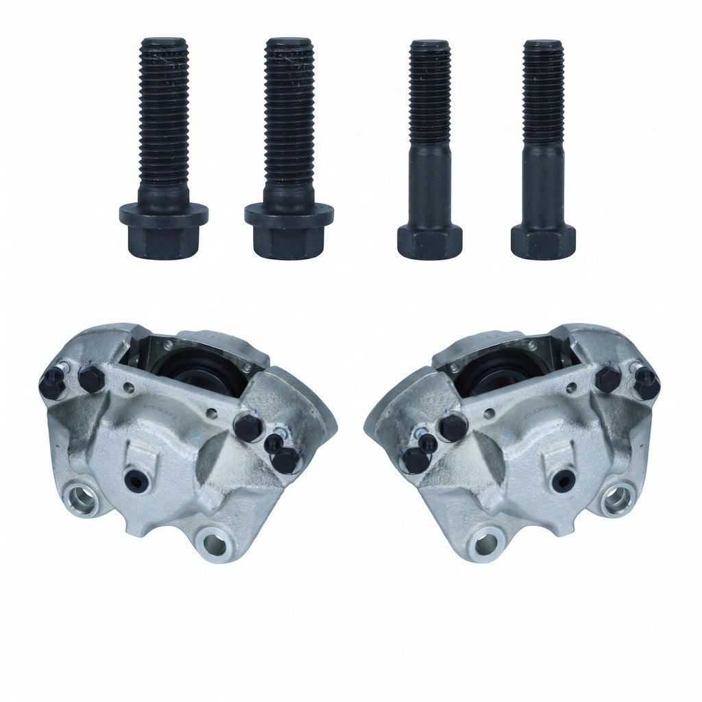 Brake caliper set left + right with mounting bolts | VW T2 Bus 08/72-07/79 | 211 615 107A + 211 615 108A